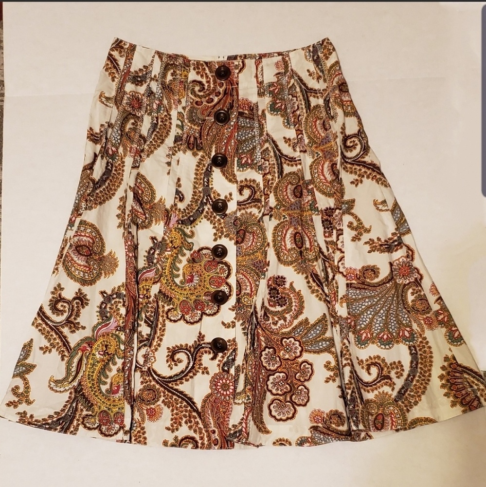 CAbi Paisley Skirt Size 2